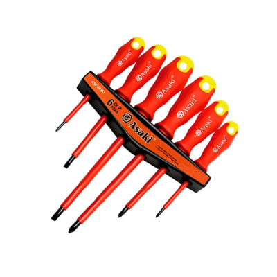 JUEGO DESTORNILLADOR PARA ELECTRICISTA 6 PIEZAS KAMASA