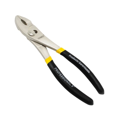 ALICATE DE ACERO CROMADO 8'' NEGRO CON MANGO ANTIDESLIZANTE KAMASA