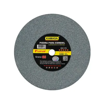 PIEDRA PARA ESMERIL 8''X3/4X5/8A60 KAMASA