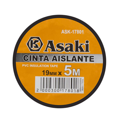 CINTA AISLANTE NEGRA 0.13MM X 19MM X 5Y KAMASA