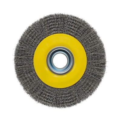 ESCOBILLA DE RUEDA 8'' DE ACERO NEGRO KAMASA