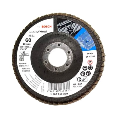 DISCO FLAP STANDARD METAL 115MM G60 CURVO FV BOSCH