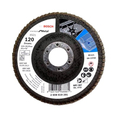 DISCO FLAP STANDARD METAL 115MM G120 CURVO FV BOSCH