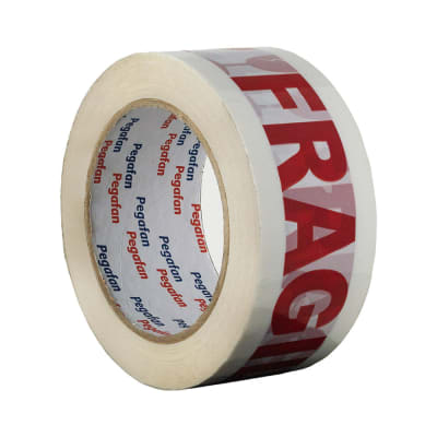 CINTA DE EMBALAJE EMBALAJE 714 FRAGIL BLANCO 2''X110YDS PEGAFAN