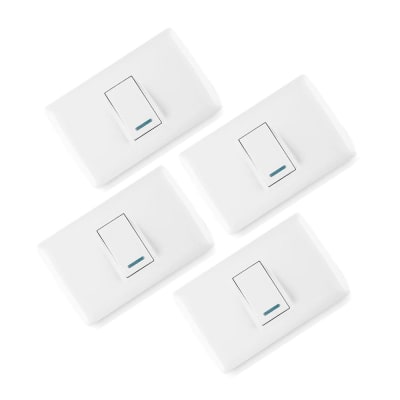 INTERRUPTOR SIMPLE BASIC PACK X4 ORANGE