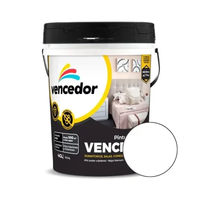 PINTURA LATEX VENCELATEX MATE NUEVO BLANCO 4 GALONES VENCEDOR