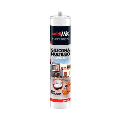 SELLADOR DE SILICONA TRANSPARENTE 280ML SOLDIMIX