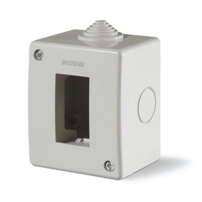 CAJA PARA ADOSAR 1 MODULO S/TAPA C/ADAPTADOR UNIBOX IP40 TRANSFORMADO SCAME