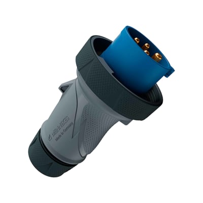 ENCHUFE 16AMP 3P+T 250V AZUL 9H IP67/69 POWERTOP XTRA -REEMPLAZO 281 MENNEKES