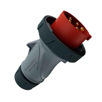 ENCHUFE 16AMP 3P+N+T 415V ROJO 6H IP67 MENNEKES