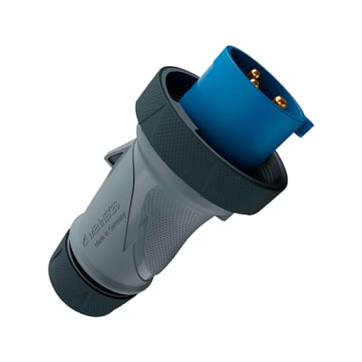 ENCHUFE 32AMP 2P+T 250V AZUL 6H IP67 MENNEKES