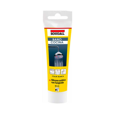 SILICONA BAÑOS Y COCINAS TRANSPARENTE X 82ML SOUDAL