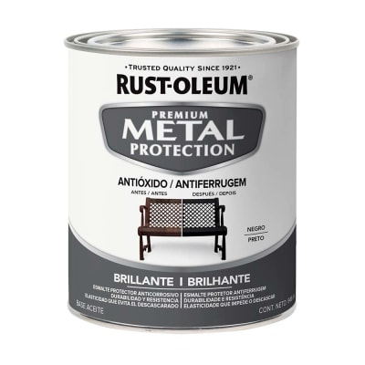 METAL PROTECTION NEGRO BRILLANTE 0,946 LTS RUST OLEUM