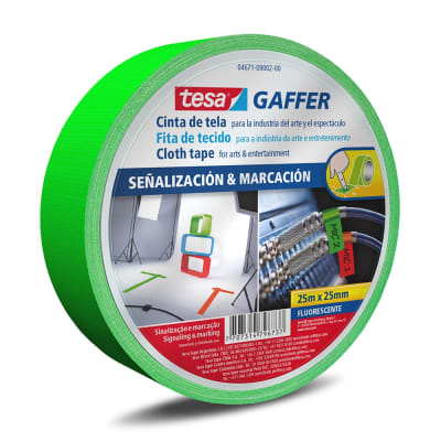 CINTA GAFFER FLUORESCENTE 04671 25MM X25M TESA