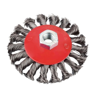 GRATA CIRCULAR ACERO TRENZADO PARA AMOLADORA M14 100MM KWB