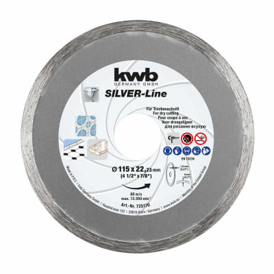 DISCO DIAMANTADO CONTINUO 115MM SILVER KWB