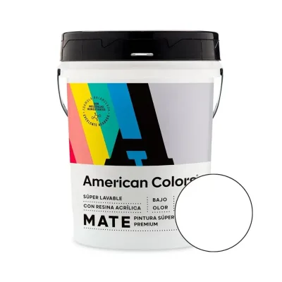 PINTURA LATEX MATE BLANCO 4 GALONES AMERICAN COLORS