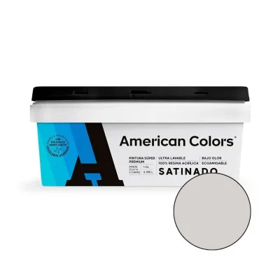 PINTURA SATINADO GRIS CLASICO 1 GALON AMERICAN COLORS
