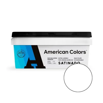 PINTURA SATINADO BLANCO 1 GALON AMERICAN COLORS