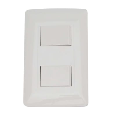 INTERRUPTOR DOBLE ESSENTIAL BLANCO ORANGE