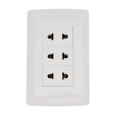 TOMACORRIENTE ESSENTIAL TRIPLE UNIVERSAL BLANCO ORANGE