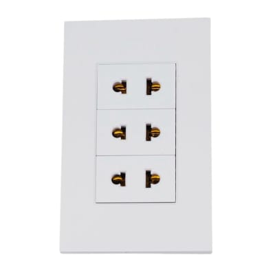 TOMACORRIENTE CORE TRIPLE UNIVERSAL BLANCO ORANGE