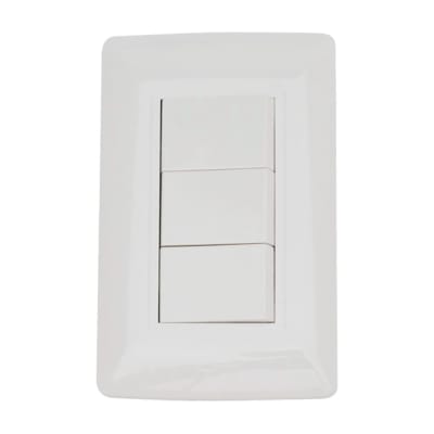 INTERRUPTOR ESSENTIAL TRIPLE BLANCO ORANGE