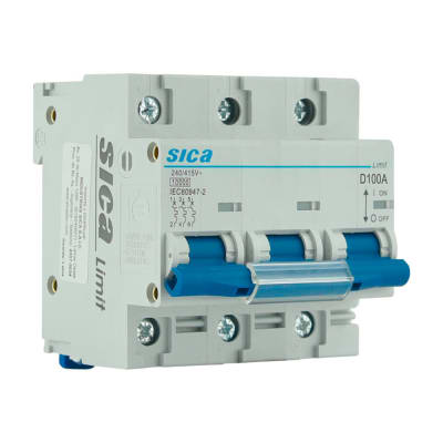 INTERRUPTOR TERMOMAGNETICO TRIFASICO 100A BLANCO-SICA
