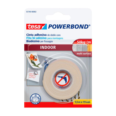 CINTA DOBLE CONTACTO INTERIORES 19MM X 1.5M TESA