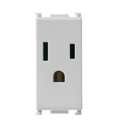 TOMA TIPO NEMA (AMERICANO) 2P+T 15A 127V BLANCO - 1 MODULO (LINEA PLANA) VIMAR