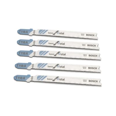 HOJA DE SIERRA CALADORA PARA METAL DELGADO T118A X5 UNIDADES BOSCH