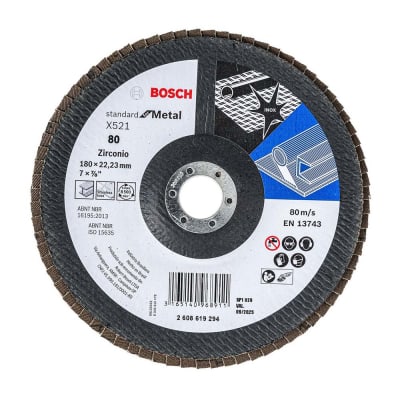 DISCO FLAP STANDARD INOX/METAL 7'' GR80 BOSCH