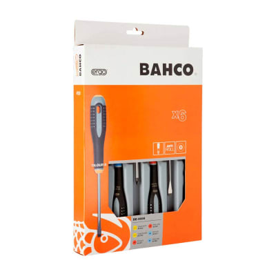 SET DE DESATORNILLADORES MODELO BE9886 CROMADO ERGONOMICO DE 6 PIEZAS BAHCO