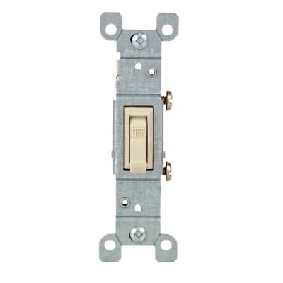 INTERRUPTOR UNIPOLAR SIMPLE DE PALANCA 15A 120V MARFIL LEVITON