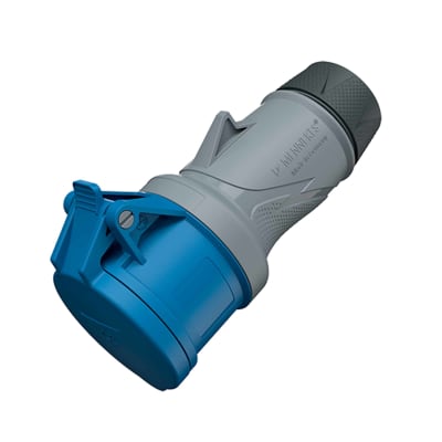 TOMA AEREO 32AMP 3P+T 250V AZUL 9H IP54 POWERTOP XTRA -REEMPLAZO 525 MENNEKES