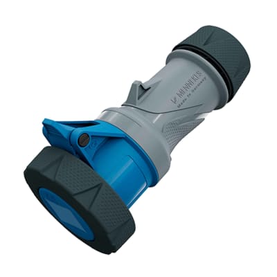 TOMA AEREO 16AMP 2P+T 250V AZUL 6H IP67/IP69 POWERTOP XTRA MENNEKES