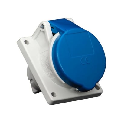 TOMA EMPOTRABLE 16AMP 2P+T 250V AZUL 6H IP44 MENNEKES