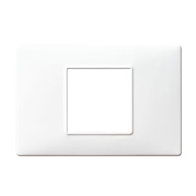 PLACA 2 MODULOS TECNOPOLIMERO BLANCO (LINEA PLANA) VIMAR