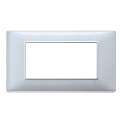PLACA 4 MODULOS TECNOPOLIMERO BLANCO (LINEA PLANA) VIMAR