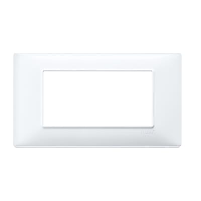 PLACA 4 MODULOS TECNOPOLIMERO BLANCO ANTIBACTERIANO (LINEA PLANA) VIMAR