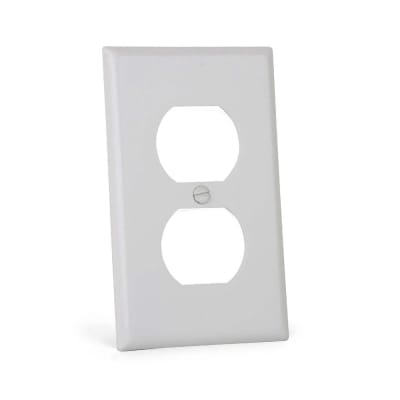 PLACA DOBLE BAQUELITA BLANCA LEVITON