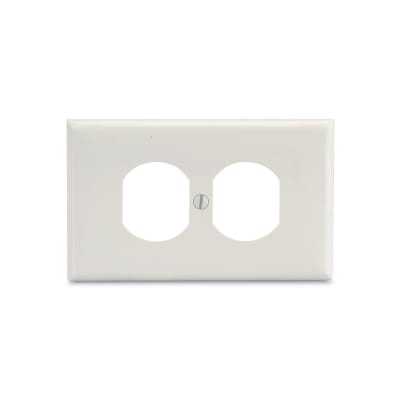 PLACA DOBLE NYLON BLANCO LEVITON