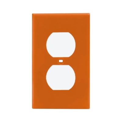 PLACA DOBLE NYLON NARANJA LEVITON