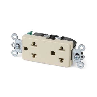 TOMA DOBLE UNIVERSAL PARA EMPOTRAR 15A 250V L/T MARFIL LEVITON