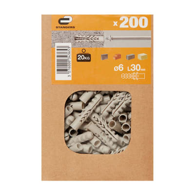 TARUGO 6X30MM X 200 UNIDADES STANDERS
