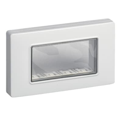 PLACA HERMETICA PARA EMPOTRAR IP55 - 4 MODULOS (LINEA PLANA) VIMAR