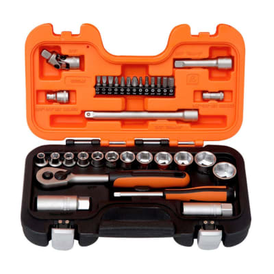 SET DE DADOS HEXAGONAL 3/8'' 34 PIEZAS S330AF ACERO NARANJA BAHCO