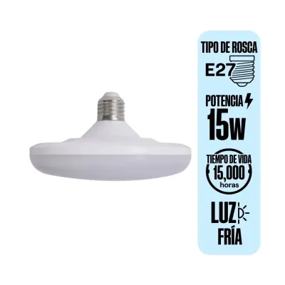 FOCO LED UFO E27 15W LUZ FRIA ORANGE