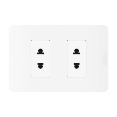 TOMACORRIENTE UNIVERSAL DOBLE BLANCO MATIX GO BTICINO