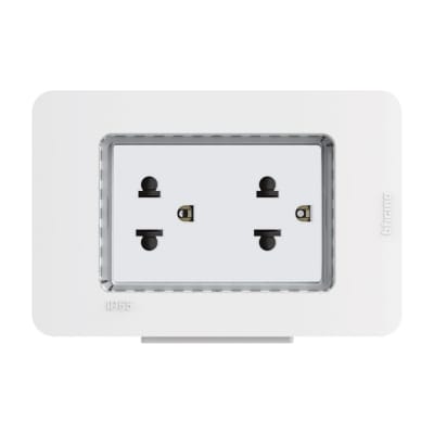 CAJA IDROBOX + TOMA DUPLEX LT BLANCO MATIX GO BTICINO